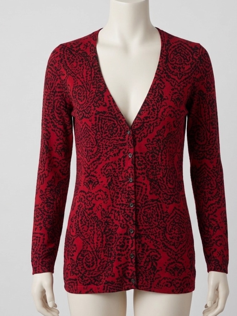 Rafaella Damask Cardigan Sweater sz S